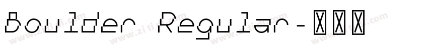 Boulder Regular字体转换